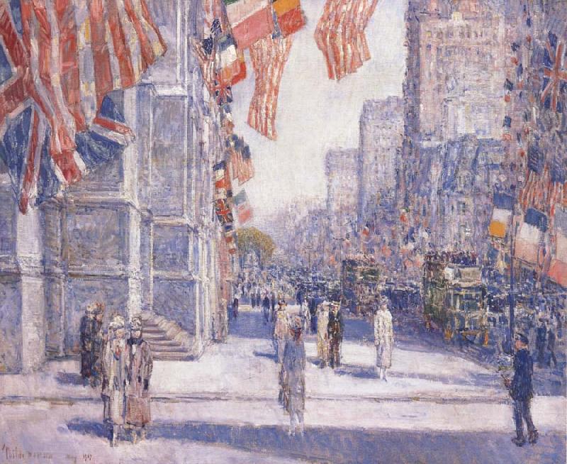 Childe Hassam Early Morning on the Avenue in May 1917 Sweden oil painting art